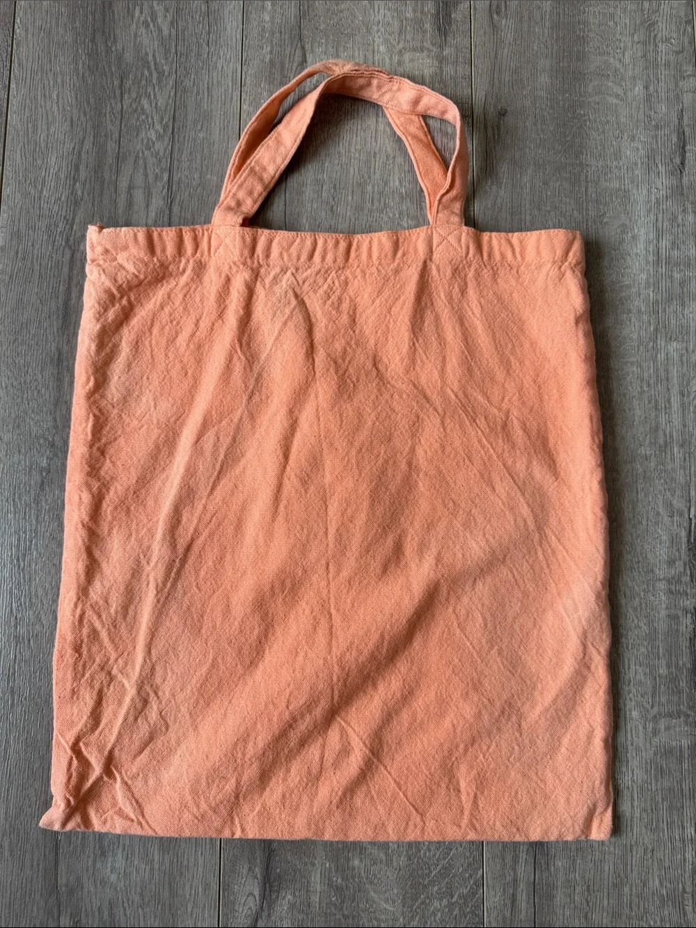 Vintage Boho Elephant Appliqué Cotton Tote Bag Peach Blue Cottagecore